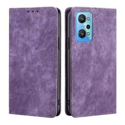 RFID Anti-theft Brush Magnetic Leather Phone Case, For Realme 9i, For Realme C31, For Realme GT Neo2 5G, For Realme GT Neo3