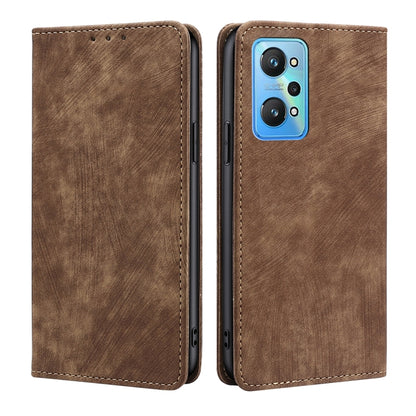 RFID Anti-theft Brush Magnetic Leather Phone Case, For Realme 9i, For Realme C31, For Realme GT Neo2 5G, For Realme GT Neo3