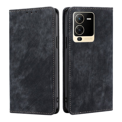RFID Anti-theft Brush Magnetic Leather Phone Case, For Realme Narzo 50A, For vivo S15 5G, For vivo S15E 5G/T1 Snapdragon 778G, For vivo X60 Pro+