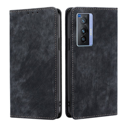 RFID Anti-theft Brush Magnetic Leather Phone Case, For vivo X70, For vivo Y55S 5G, For Huawei Nova 8i, For Huawei Mate 40