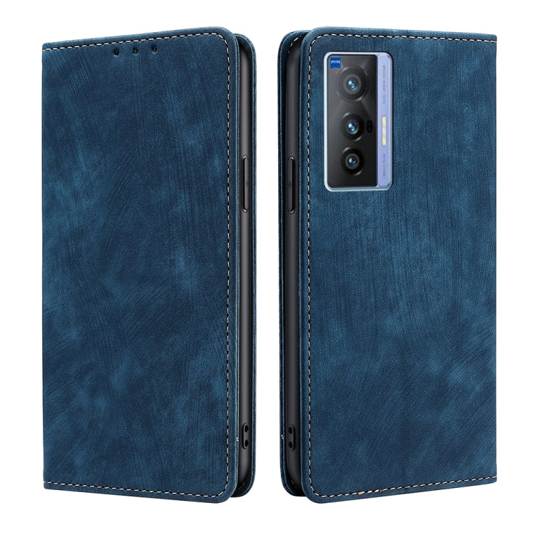 RFID Anti-theft Brush Magnetic Leather Phone Case, For vivo X70, For vivo Y55S 5G, For Huawei Nova 8i, For Huawei Mate 40