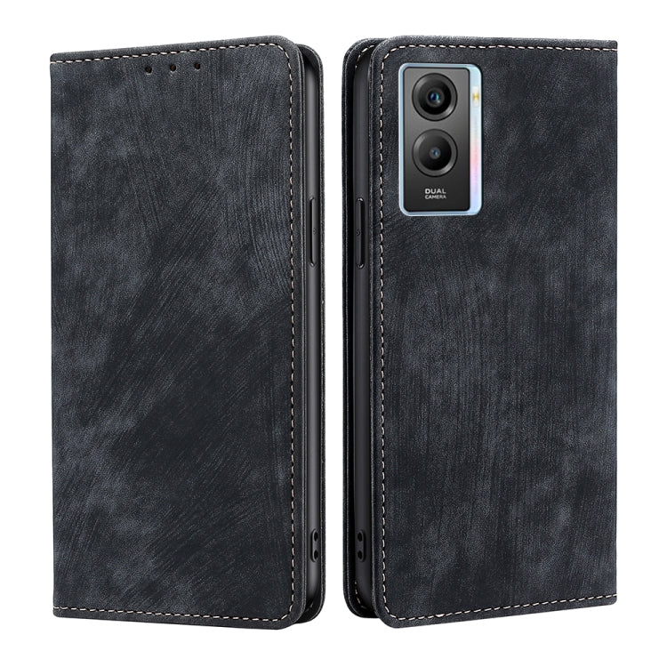 RFID Anti-theft Brush Magnetic Leather Phone Case, For vivo X70, For vivo Y55S 5G, For Huawei Nova 8i, For Huawei Mate 40