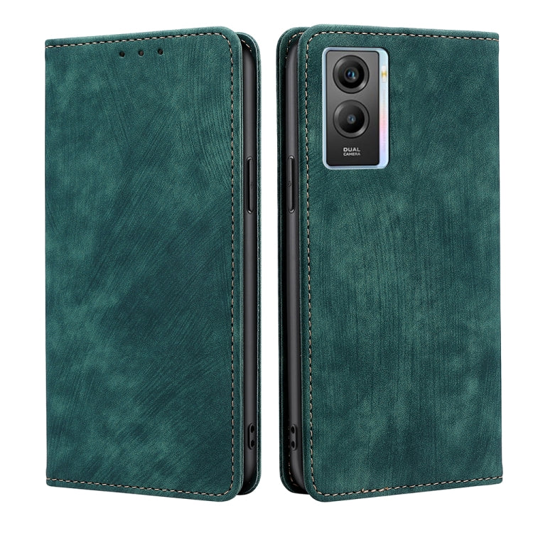 RFID Anti-theft Brush Magnetic Leather Phone Case, For vivo X70, For vivo Y55S 5G, For Huawei Nova 8i, For Huawei Mate 40