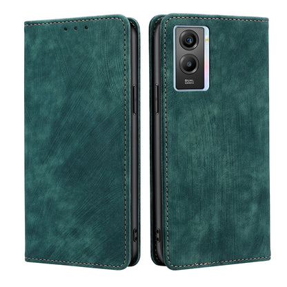 RFID Anti-theft Brush Magnetic Leather Phone Case, For vivo X70, For vivo Y55S 5G, For Huawei Nova 8i, For Huawei Mate 40