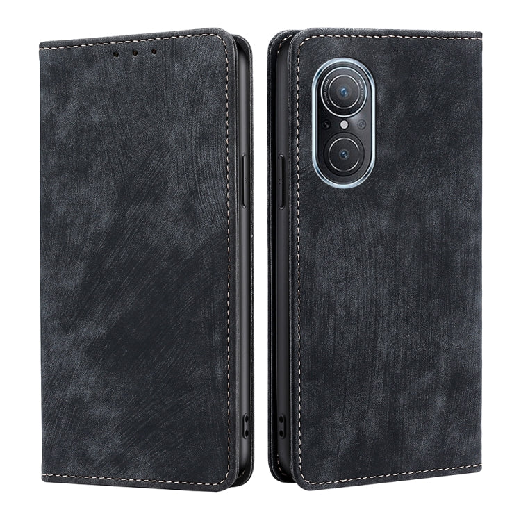 RFID Anti-theft Brush Magnetic Leather Phone Case, For Huawei Nova 9 SE 4G, For Huawei Nova 10, For Huawei Nova 10 Pro, For Huawei P50