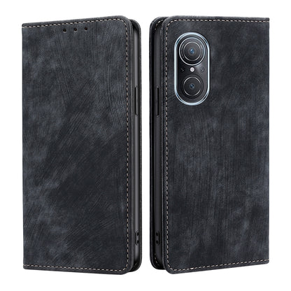 RFID Anti-theft Brush Magnetic Leather Phone Case, For Huawei Nova 9 SE 4G, For Huawei Nova 10, For Huawei Nova 10 Pro, For Huawei P50