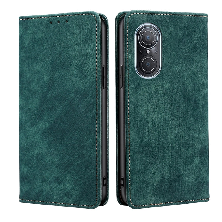 RFID Anti-theft Brush Magnetic Leather Phone Case, For Huawei Nova 9 SE 4G, For Huawei Nova 10, For Huawei Nova 10 Pro, For Huawei P50