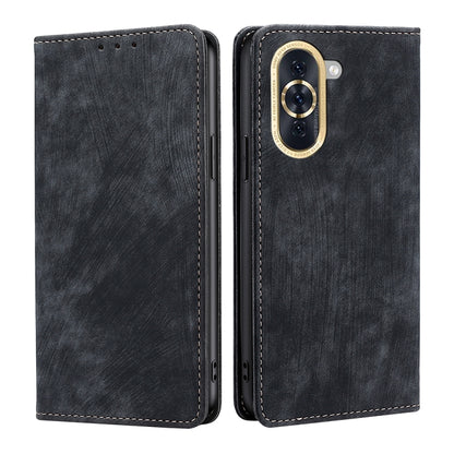 RFID Anti-theft Brush Magnetic Leather Phone Case, For Huawei Nova 9 SE 4G, For Huawei Nova 10, For Huawei Nova 10 Pro, For Huawei P50