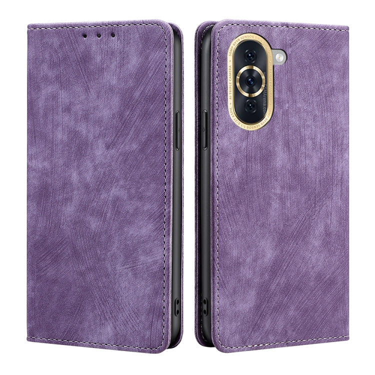 RFID Anti-theft Brush Magnetic Leather Phone Case, For Huawei Nova 9 SE 4G, For Huawei Nova 10, For Huawei Nova 10 Pro, For Huawei P50