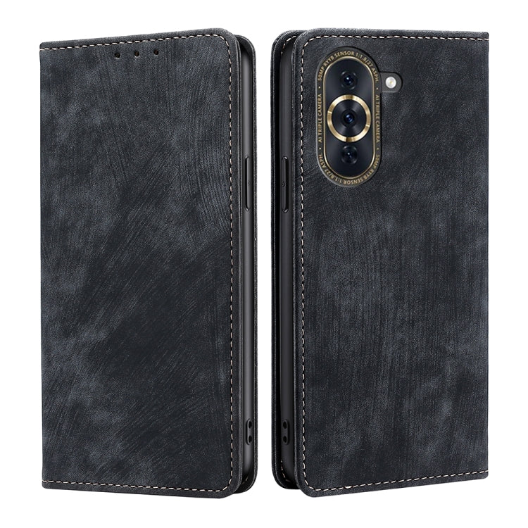 RFID Anti-theft Brush Magnetic Leather Phone Case, For Huawei Nova 9 SE 4G, For Huawei Nova 10, For Huawei Nova 10 Pro, For Huawei P50