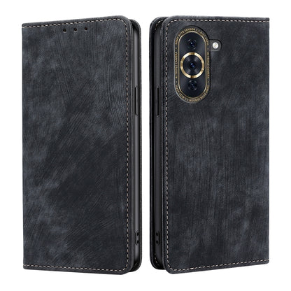 RFID Anti-theft Brush Magnetic Leather Phone Case, For Huawei Nova 9 SE 4G, For Huawei Nova 10, For Huawei Nova 10 Pro, For Huawei P50