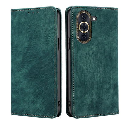 RFID Anti-theft Brush Magnetic Leather Phone Case, For Huawei Nova 9 SE 4G, For Huawei Nova 10, For Huawei Nova 10 Pro, For Huawei P50