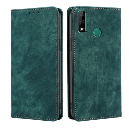 RFID Anti-theft Brush Magnetic Leather Phone Case, For Huawei Y8S, For Huawei Y9A, For Honor 70, For Samsung Galaxy A03S US 165.85mm