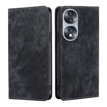 RFID Anti-theft Brush Magnetic Leather Phone Case, For Huawei Y8S, For Huawei Y9A, For Honor 70, For Samsung Galaxy A03S US 165.85mm