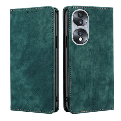 RFID Anti-theft Brush Magnetic Leather Phone Case, For Huawei Y8S, For Huawei Y9A, For Honor 70, For Samsung Galaxy A03S US 165.85mm