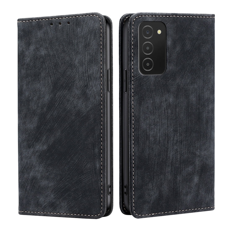 RFID Anti-theft Brush Magnetic Leather Phone Case, For Huawei Y8S, For Huawei Y9A, For Honor 70, For Samsung Galaxy A03S US 165.85mm