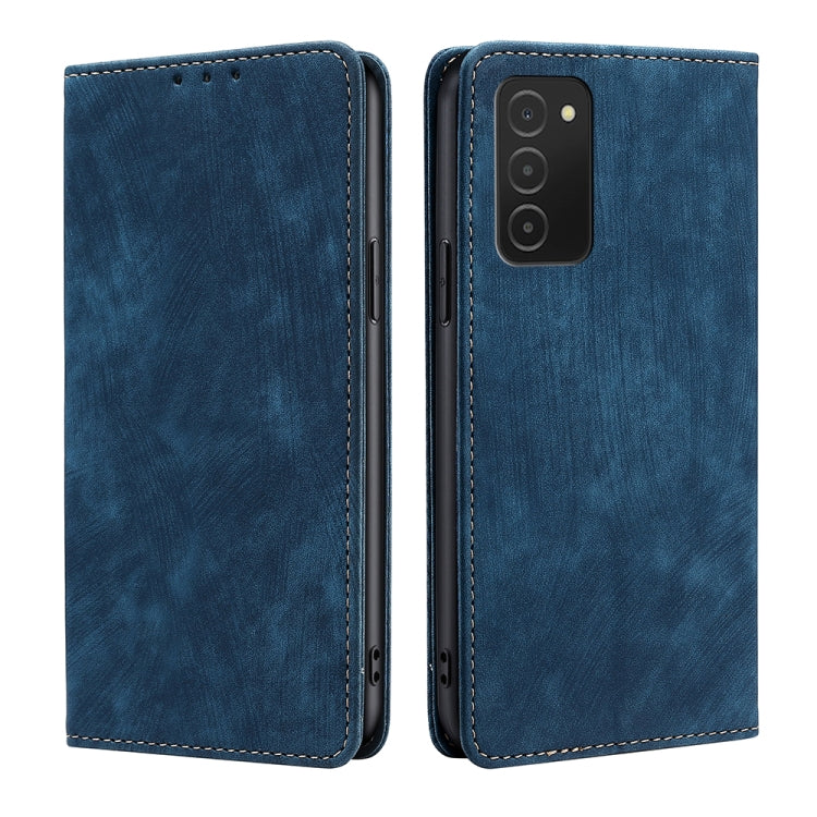 RFID Anti-theft Brush Magnetic Leather Phone Case, For Huawei Y8S, For Huawei Y9A, For Honor 70, For Samsung Galaxy A03S US 165.85mm