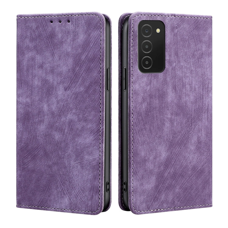 RFID Anti-theft Brush Magnetic Leather Phone Case, For Huawei Y8S, For Huawei Y9A, For Honor 70, For Samsung Galaxy A03S US 165.85mm