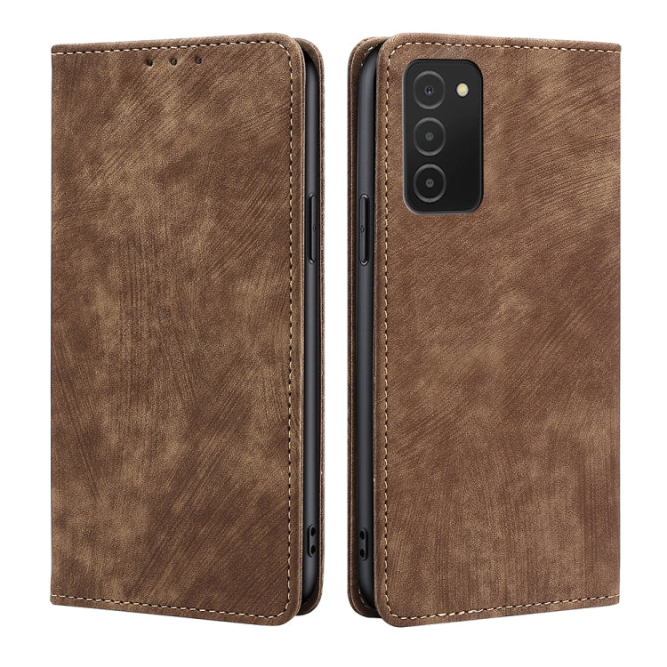 RFID Anti-theft Brush Magnetic Leather Phone Case, For Huawei Y8S, For Huawei Y9A, For Honor 70, For Samsung Galaxy A03S US 165.85mm