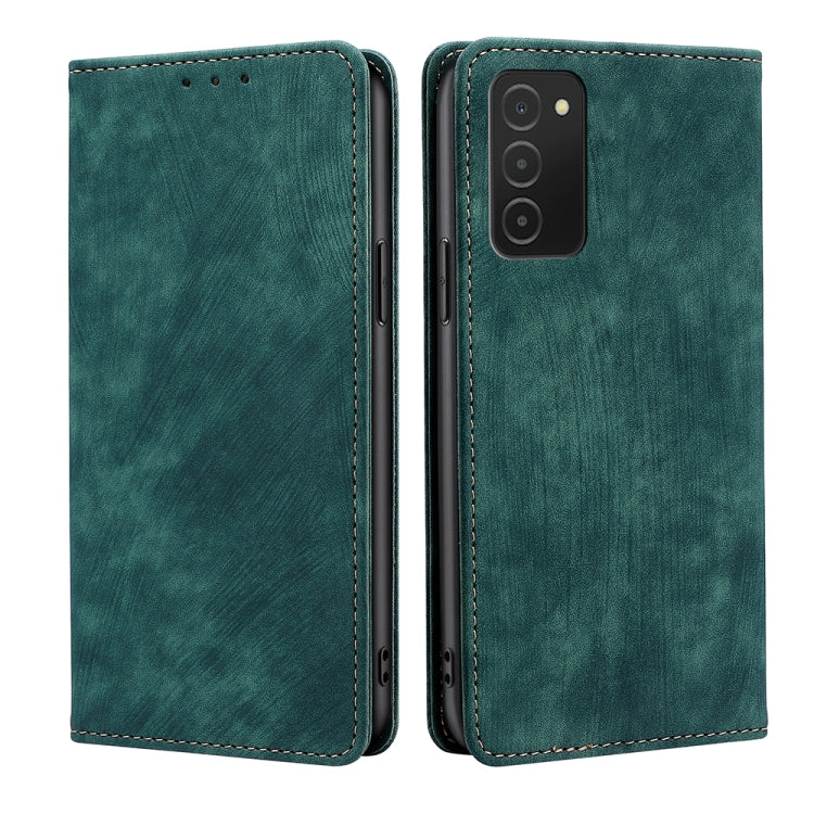 RFID Anti-theft Brush Magnetic Leather Phone Case, For Huawei Y8S, For Huawei Y9A, For Honor 70, For Samsung Galaxy A03S US 165.85mm