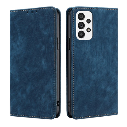 RFID Anti-theft Brush Magnetic Leather Phone Case, For Samsung Galaxy A73 5G, For Samsung Galaxy M53 5G, For Samsung Galaxy S21 5G, For Samsung Galaxy S21 FE 5G