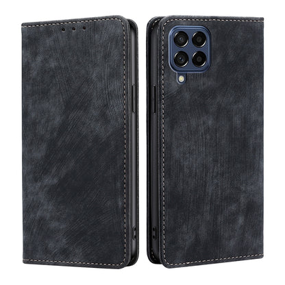 RFID Anti-theft Brush Magnetic Leather Phone Case, For Samsung Galaxy A73 5G, For Samsung Galaxy M53 5G, For Samsung Galaxy S21 5G, For Samsung Galaxy S21 FE 5G