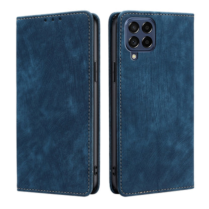 RFID Anti-theft Brush Magnetic Leather Phone Case, For Samsung Galaxy A73 5G, For Samsung Galaxy M53 5G, For Samsung Galaxy S21 5G, For Samsung Galaxy S21 FE 5G