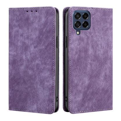 RFID Anti-theft Brush Magnetic Leather Phone Case, For Samsung Galaxy A73 5G, For Samsung Galaxy M53 5G, For Samsung Galaxy S21 5G, For Samsung Galaxy S21 FE 5G
