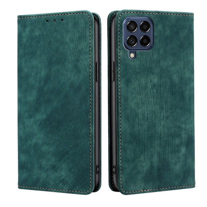 RFID Anti-theft Brush Magnetic Leather Phone Case, For Samsung Galaxy A73 5G, For Samsung Galaxy M53 5G, For Samsung Galaxy S21 5G, For Samsung Galaxy S21 FE 5G