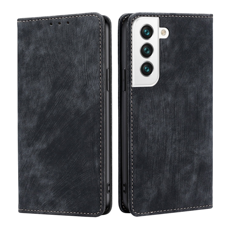 RFID Anti-theft Brush Magnetic Leather Phone Case, For Samsung Galaxy S21+ 5G, For Samsung Galaxy S22 5G, For Samsung Galaxy S22+ 5G, For Sony Xperia 10 IV