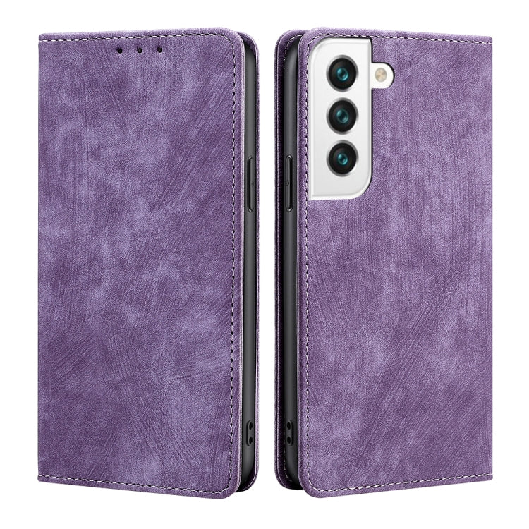RFID Anti-theft Brush Magnetic Leather Phone Case, For Samsung Galaxy S21+ 5G, For Samsung Galaxy S22 5G, For Samsung Galaxy S22+ 5G, For Sony Xperia 10 IV