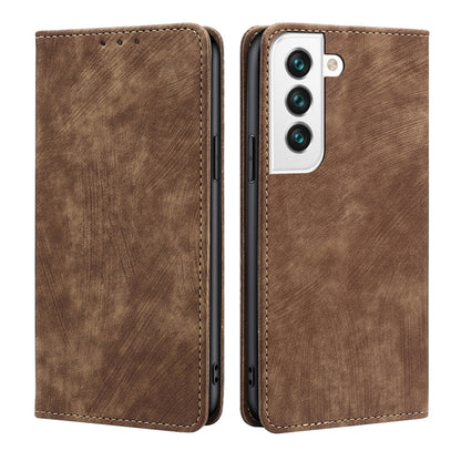 RFID Anti-theft Brush Magnetic Leather Phone Case, For Samsung Galaxy S21+ 5G, For Samsung Galaxy S22 5G, For Samsung Galaxy S22+ 5G, For Sony Xperia 10 IV