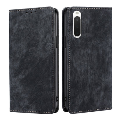 RFID Anti-theft Brush Magnetic Leather Phone Case, For Samsung Galaxy S21+ 5G, For Samsung Galaxy S22 5G, For Samsung Galaxy S22+ 5G, For Sony Xperia 10 IV