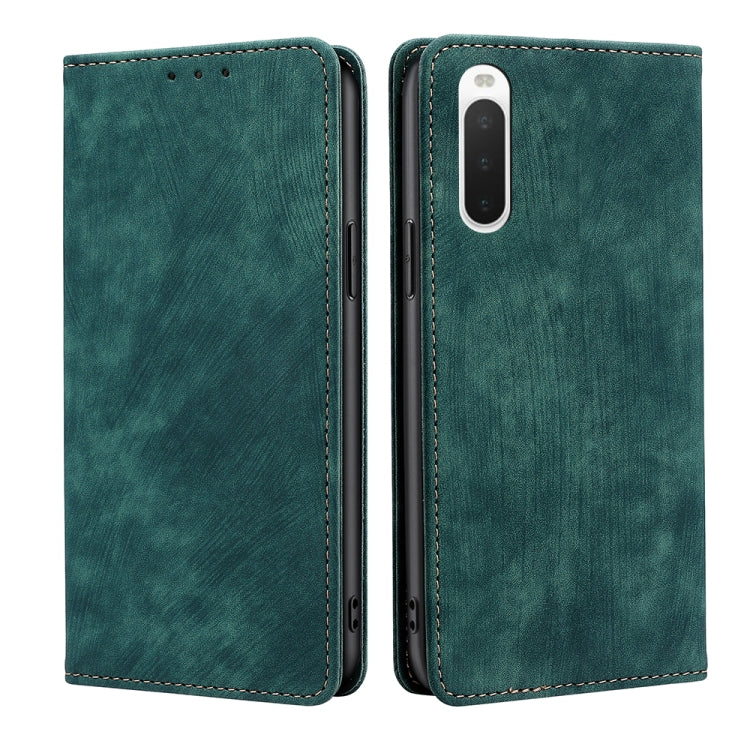 RFID Anti-theft Brush Magnetic Leather Phone Case, For Samsung Galaxy S21+ 5G, For Samsung Galaxy S22 5G, For Samsung Galaxy S22+ 5G, For Sony Xperia 10 IV