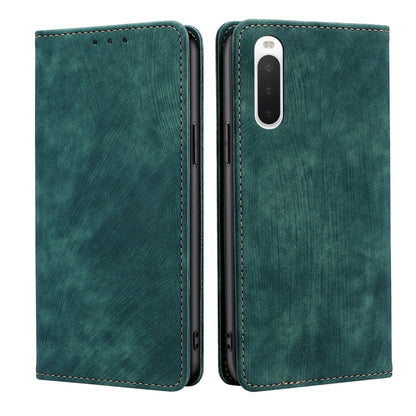 RFID Anti-theft Brush Magnetic Leather Phone Case, For Samsung Galaxy S21+ 5G, For Samsung Galaxy S22 5G, For Samsung Galaxy S22+ 5G, For Sony Xperia 10 IV