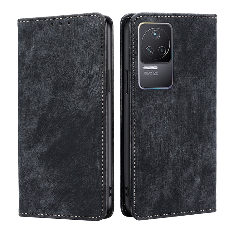 RFID Anti-theft Brush Magnetic Leather Phone Case, For Xiaomi Redmi K50/K50 Pro, For Xiaomi Redmi Note 11 5G/Poco M4 Pro 5G, For Xiaomi Redmi Note 10 JE  Japan, For Xiaomi 12