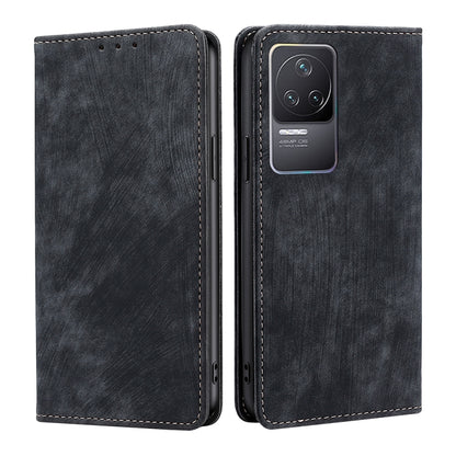 RFID Anti-theft Brush Magnetic Leather Phone Case, For Xiaomi Redmi K50/K50 Pro, For Xiaomi Redmi Note 11 5G/Poco M4 Pro 5G, For Xiaomi Redmi Note 10 JE  Japan, For Xiaomi 12