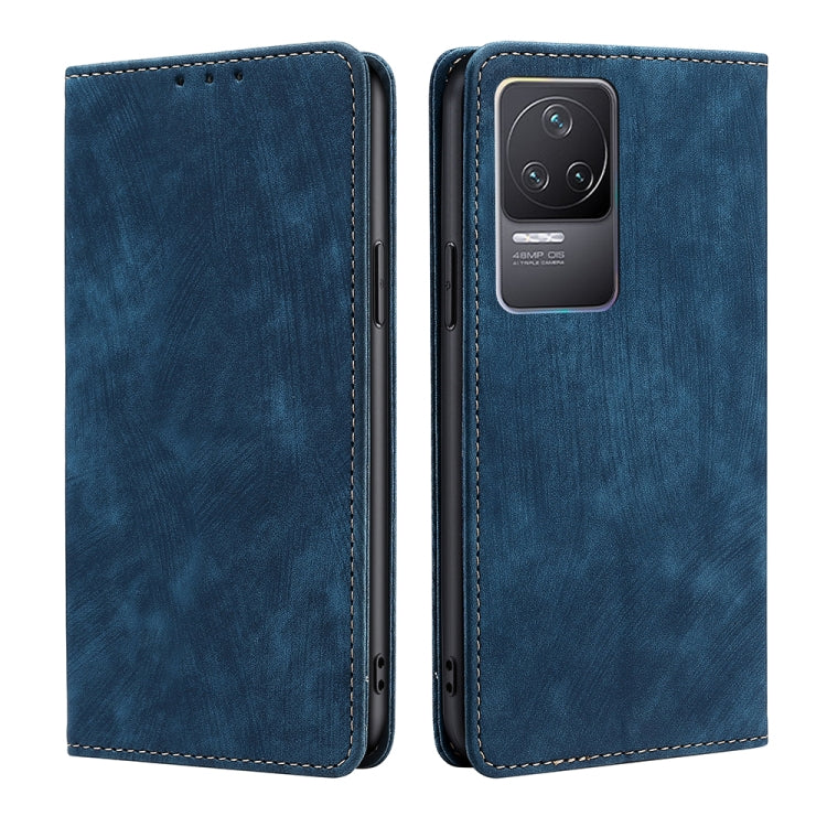 RFID Anti-theft Brush Magnetic Leather Phone Case, For Xiaomi Redmi K50/K50 Pro, For Xiaomi Redmi Note 11 5G/Poco M4 Pro 5G, For Xiaomi Redmi Note 10 JE  Japan, For Xiaomi 12