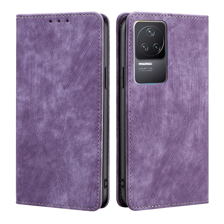 RFID Anti-theft Brush Magnetic Leather Phone Case, For Xiaomi Redmi K50/K50 Pro, For Xiaomi Redmi Note 11 5G/Poco M4 Pro 5G, For Xiaomi Redmi Note 10 JE  Japan, For Xiaomi 12