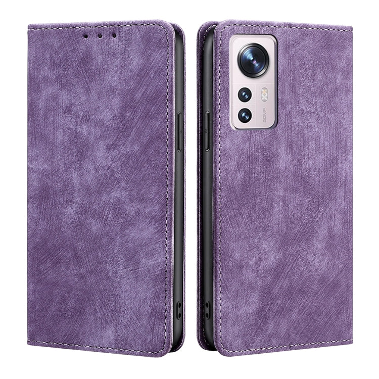 RFID Anti-theft Brush Magnetic Leather Phone Case, For Xiaomi Redmi K50/K50 Pro, For Xiaomi Redmi Note 11 5G/Poco M4 Pro 5G, For Xiaomi Redmi Note 10 JE  Japan, For Xiaomi 12