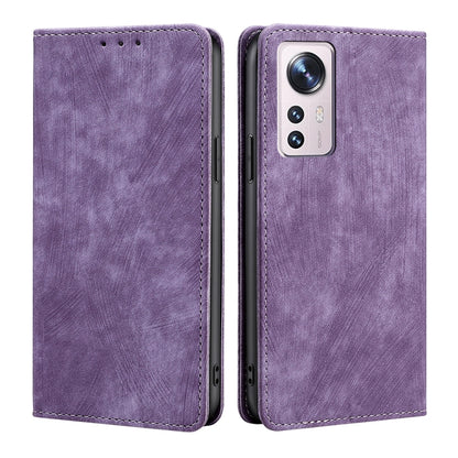 RFID Anti-theft Brush Magnetic Leather Phone Case, For Xiaomi Redmi K50/K50 Pro, For Xiaomi Redmi Note 11 5G/Poco M4 Pro 5G, For Xiaomi Redmi Note 10 JE  Japan, For Xiaomi 12