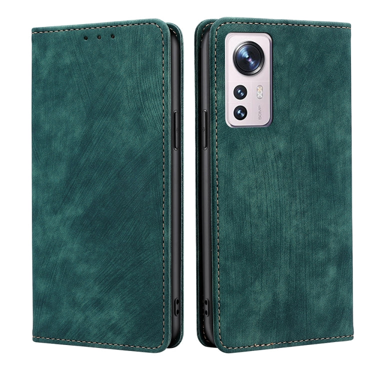 RFID Anti-theft Brush Magnetic Leather Phone Case, For Xiaomi Redmi K50/K50 Pro, For Xiaomi Redmi Note 11 5G/Poco M4 Pro 5G, For Xiaomi Redmi Note 10 JE  Japan, For Xiaomi 12