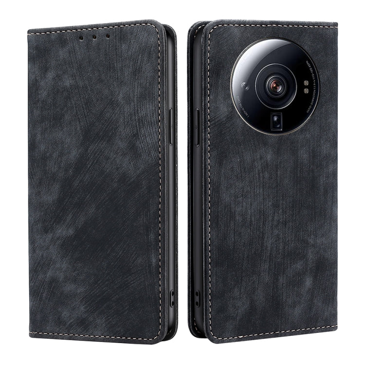 RFID Anti-theft Brush Magnetic Leather Phone Case, For Xiaomi 12S Ultra, For Xiaomi Poco C40, For Xiaomi Poco M4 5G, For OnePlus Nord CE 2 5G