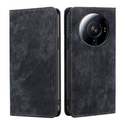 RFID Anti-theft Brush Magnetic Leather Phone Case, For Xiaomi 12S Ultra, For Xiaomi Poco C40, For Xiaomi Poco M4 5G, For OnePlus Nord CE 2 5G