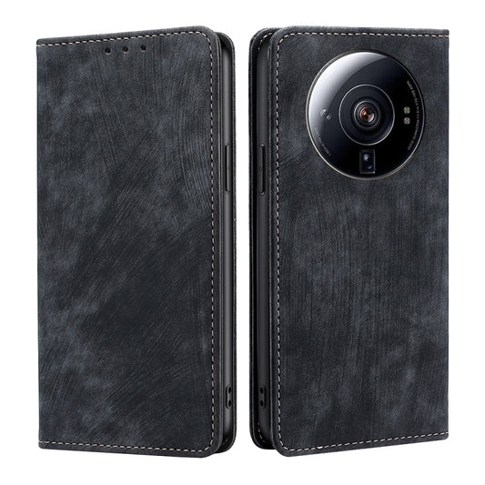 RFID Anti-theft Brush Magnetic Leather Phone Case, For Xiaomi 12S Ultra, For Xiaomi Poco C40, For Xiaomi Poco M4 5G, For OnePlus Nord CE 2 5G