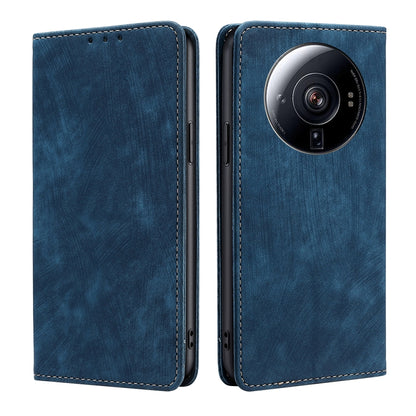 RFID Anti-theft Brush Magnetic Leather Phone Case, For Xiaomi 12S Ultra, For Xiaomi Poco C40, For Xiaomi Poco M4 5G, For OnePlus Nord CE 2 5G