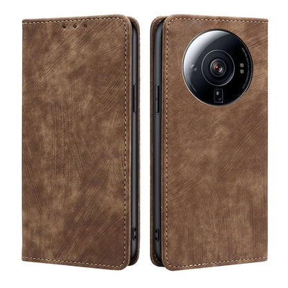 RFID Anti-theft Brush Magnetic Leather Phone Case, For Xiaomi 12S Ultra, For Xiaomi Poco C40, For Xiaomi Poco M4 5G, For OnePlus Nord CE 2 5G