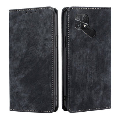 RFID Anti-theft Brush Magnetic Leather Phone Case, For Xiaomi 12S Ultra, For Xiaomi Poco C40, For Xiaomi Poco M4 5G, For OnePlus Nord CE 2 5G