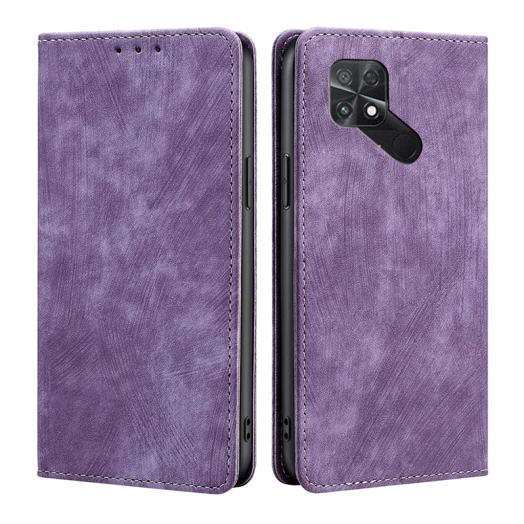 RFID Anti-theft Brush Magnetic Leather Phone Case, For Xiaomi 12S Ultra, For Xiaomi Poco C40, For Xiaomi Poco M4 5G, For OnePlus Nord CE 2 5G