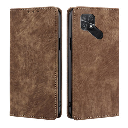 RFID Anti-theft Brush Magnetic Leather Phone Case, For Xiaomi 12S Ultra, For Xiaomi Poco C40, For Xiaomi Poco M4 5G, For OnePlus Nord CE 2 5G